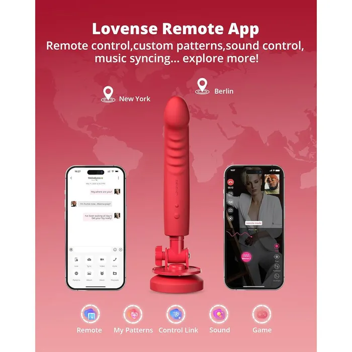 Lovense Female Sex Toys Lovense Mission 2 Vibrating Suction Cup Dildo