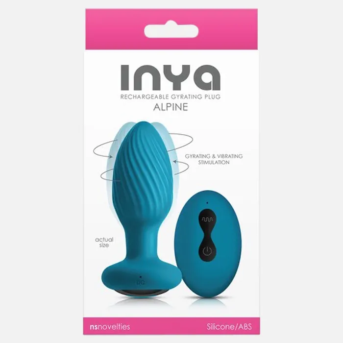 Male Sex Toys NS Novelties INYA Gyrating Anal Plug with Remote Alpine Teal Male Sex Toys NS Novelties INYA Gyrating Anal Plug with Remote Alpine Teal