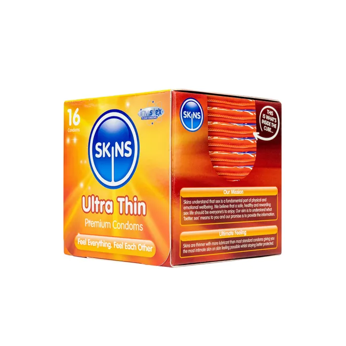 Skins Condoms Ultra Thin Cube 16 Pack Skins Male Sex Toys