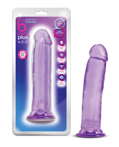 B Yours Female Sex Toys B Yours Plus Thrill n Drill Realistic Dildo 9in Purple B Yours Female Sex Toys B Yours Plus Thrill n Drill Realistic Dildo 9in Purple