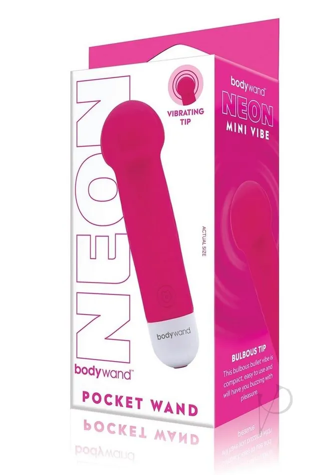 Bodywand Mini Pocket Wand Rechargeable Silicone Massager Neon Pink Bodywand Female Sex Toys Bodywand Mini Pocket Wand Rechargeable Silicone Massager Neon Pink Bodywand Female Sex Toys