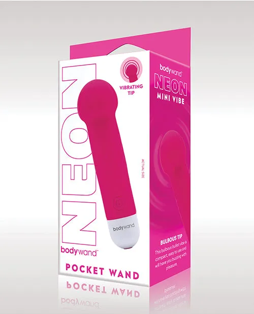 Bodywand Mini Pocket Wand Rechargeable Silicone Massager Neon Pink Bodywand Female Sex Toys Bodywand Mini Pocket Wand Rechargeable Silicone Massager Neon Pink Bodywand Female Sex Toys