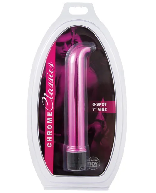 Erotic Toy Company Chrome Classics 7 G Spot Vibe Pink Erotic Toy Company Vibrators Erotic Toy Company Chrome Classics 7 G Spot Vibe Pink Erotic Toy Company Vibrators