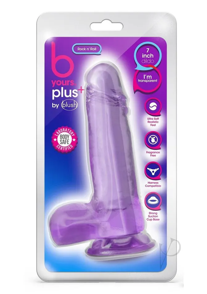 Female Sex Toys B Yours B Yours Plus Rock n Roll Realistic Dildo with Balls 725in Purple Female Sex Toys B Yours B Yours Plus Rock n Roll Realistic Dildo with Balls 725in Purple