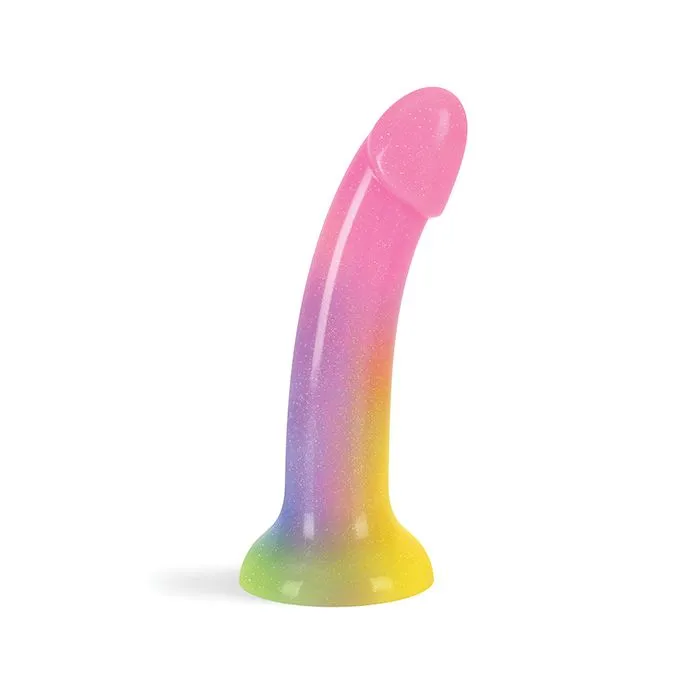 Female Sex Toys Love to Love Silicone Dildolls Stargazer Gradient Rainbow wGlitter