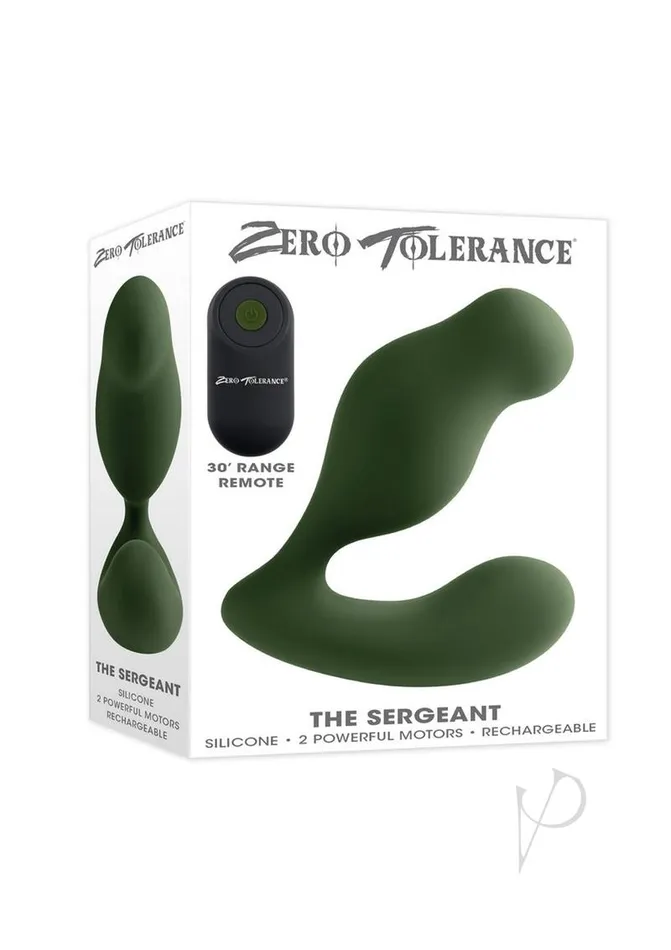 Female Sex Toys Zero Tolerance Zero Tolerance The Sergeant Rechargeable Silicone Prostate Vibrator with Remote Control Green Female Sex Toys Zero Tolerance Zero Tolerance The Sergeant Rechargeable Silicone Prostate Vibrator with Remote Control Green