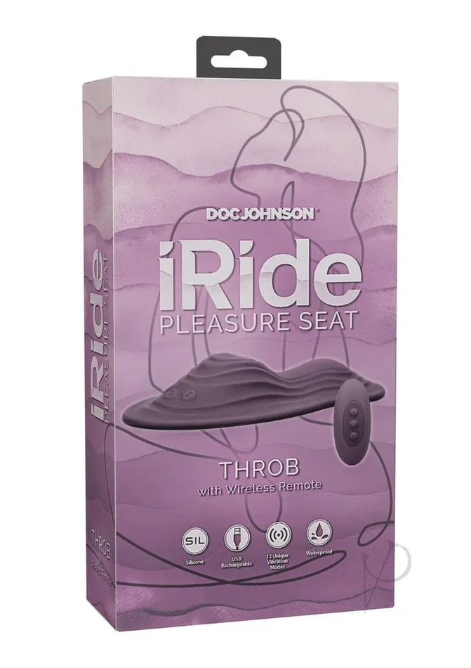 IRide Pleasure Seat Throb Rechargeable Silicone with Remote Control Purple I Ride Female Sex Toys IRide Pleasure Seat Throb Rechargeable Silicone with Remote Control Purple I Ride Female Sex Toys