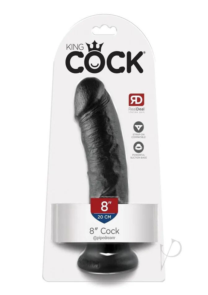 King Cock Dildos King Cock Dildo 8in Black
