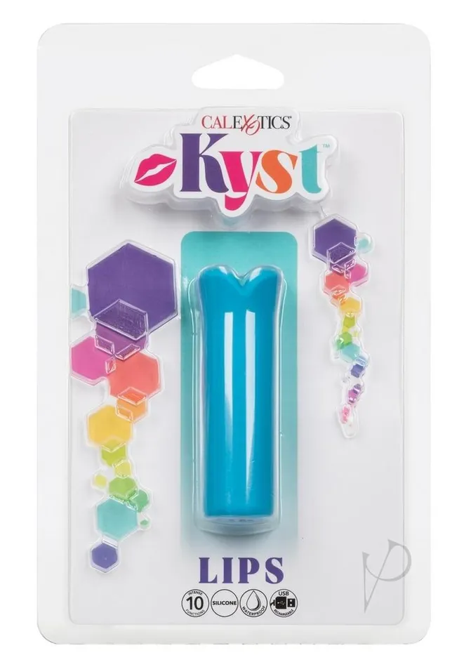 Kyst Lips Rechargeable Silicone Bullet Vibrator Blue Kyst Female Sex Toys