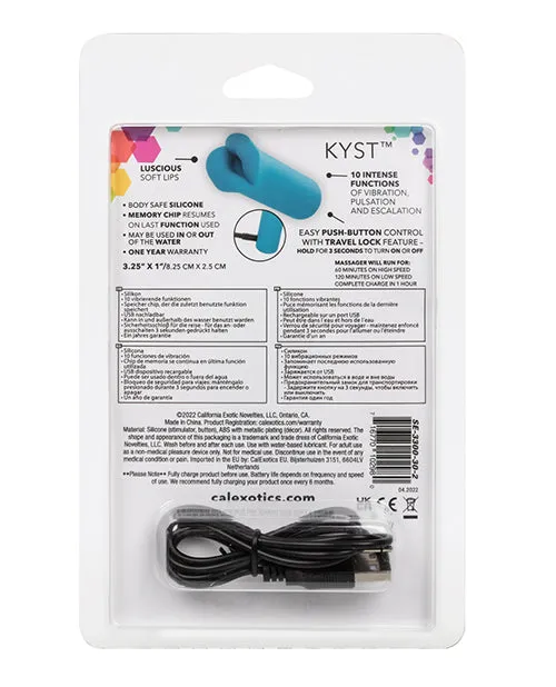 Kyst Lips Rechargeable Silicone Bullet Vibrator Blue Kyst Female Sex Toys