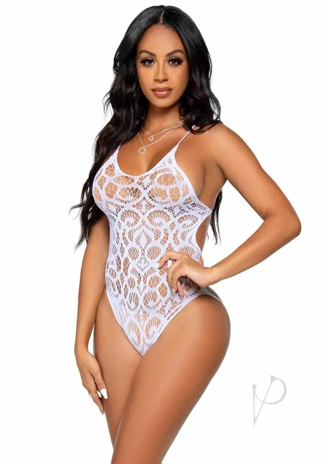Leg Avenue Seamless Scroll Lace with Nearly Naked Strappy Back OS White Leg Avenue Female Sex Toys Leg Avenue Seamless Scroll Lace with Nearly Naked Strappy Back OS White Leg Avenue Female Sex Toys