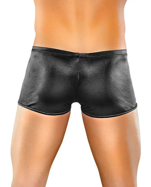 Male Power Satin Lycra Boxer Black Large Male Power Anal Male Power Satin Lycra Boxer Black Large Male Power Anal