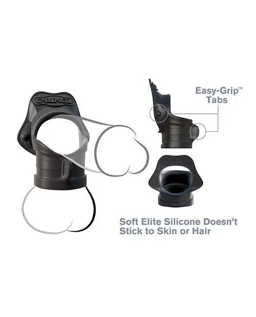 Male Sex Toys Fantasy C Ringz Fantasy CRingz Silicone Rock Hard Cock Ring and BallStretcher Black