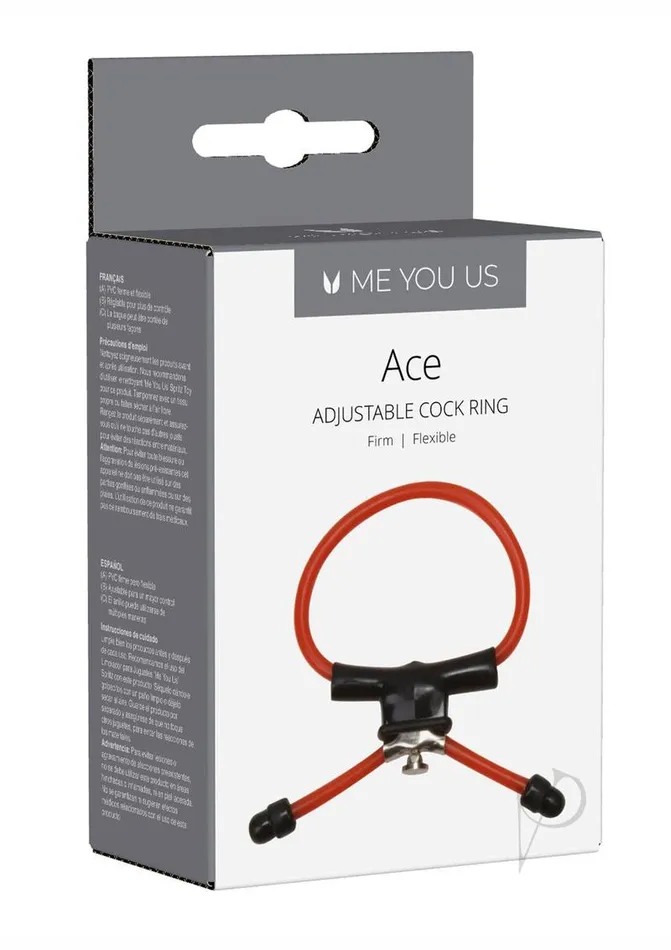 Male Sex Toys Me You Us ME YOU US Ace Adjustable Cock Ring Flexible Cock Tie Red Male Sex Toys Me You Us ME YOU US Ace Adjustable Cock Ring Flexible Cock Tie Red