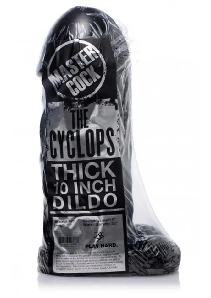 Master Cock Master Cock The Cyclops 10in Dildo Black Dildos