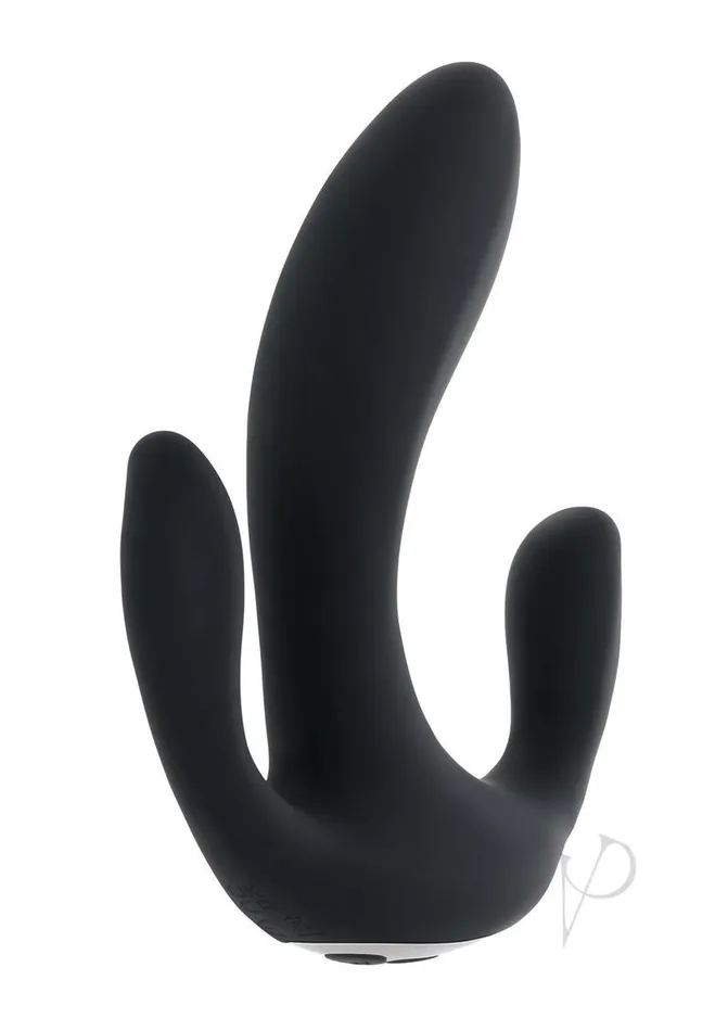 Playboy Triple Threat Rechargeable Silicone Multi Vibrator Black Playboy Vibrators