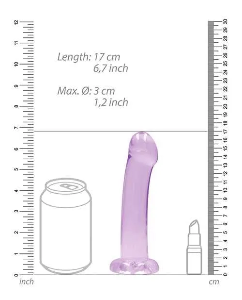 Real Rock RealRock Crystal Clear Non Realistic Dildo with Suction Cup 67in Purple Female Sex Toys Real Rock RealRock Crystal Clear Non Realistic Dildo with Suction Cup 67in Purple Female Sex Toys