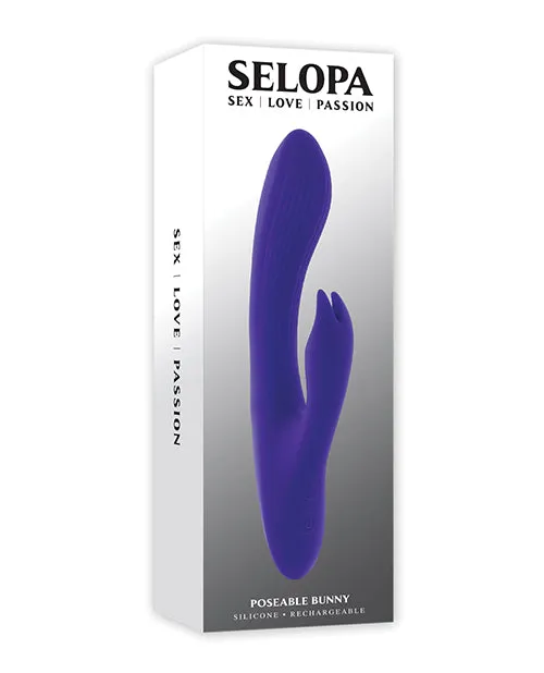 Selopa Poseable Bunny Rechargeable Silicone Rabbit Vibrator Purple Selopa Female Sex Toys