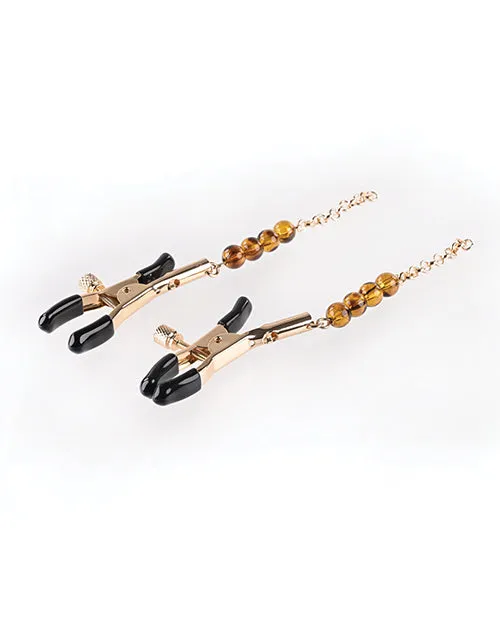 Sincerely Amber Beaded Nipple Clamps Sincerely Amber Female Sex Toys Sincerely Amber Beaded Nipple Clamps Sincerely Amber Female Sex Toys