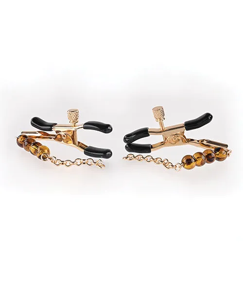 Sincerely Amber Beaded Nipple Clamps Sincerely Amber Female Sex Toys Sincerely Amber Beaded Nipple Clamps Sincerely Amber Female Sex Toys