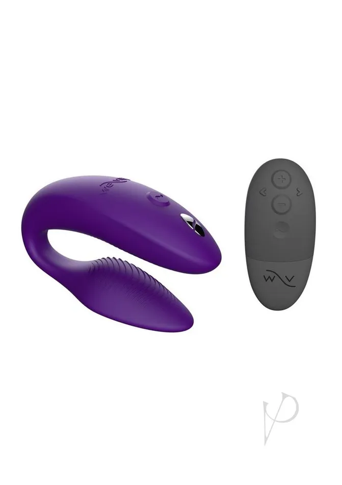 We Vibe Female Sex Toys WeVibe Sync 2 Rechargeable Silicone Couples Vibrator with Remote Control Purple