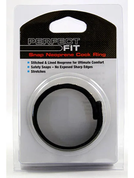 Anal Perfect Fit Neoprene Snap Cockrings Black Anal Perfect Fit Neoprene Snap Cockrings Black