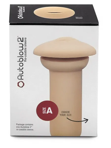 Autoblow 2 compatible mouth sleeve size A White Autoblow Male Sex Toys