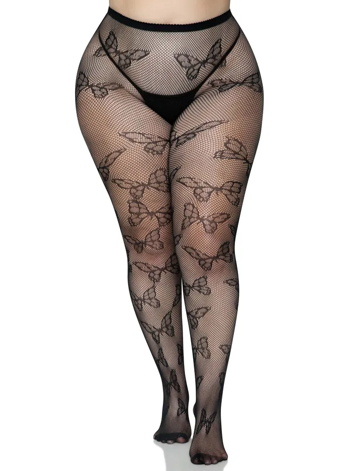 Butterfly Net Tights 1x2x Black Leg Avenue Anal