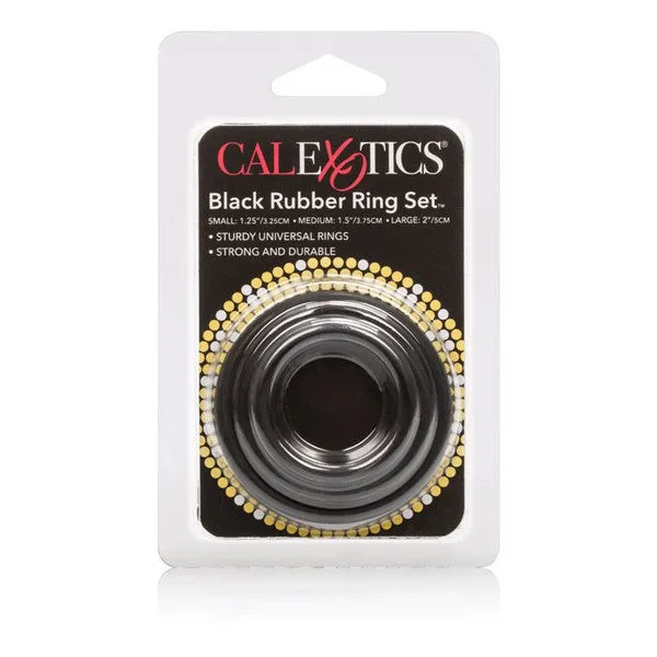 CalExotics Anal Rubber Ring Set Black 3
