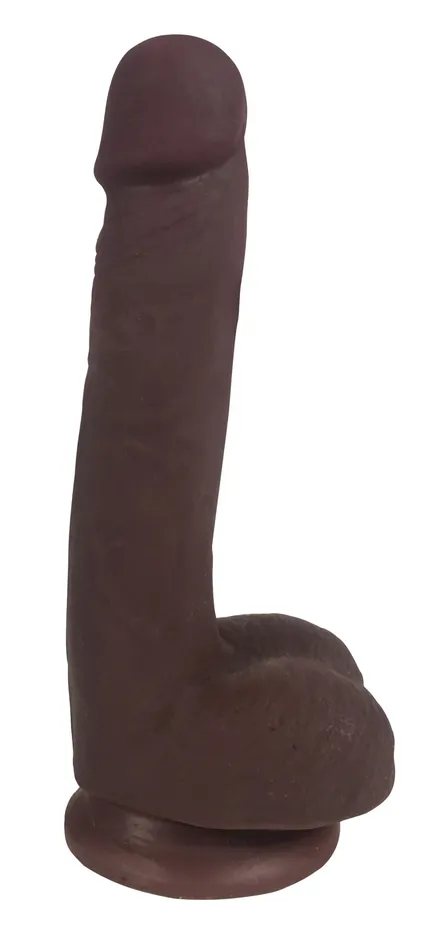 Curve Toys Easy Riders 7 Inch Slim Dong With Balls Chocolate Dildos