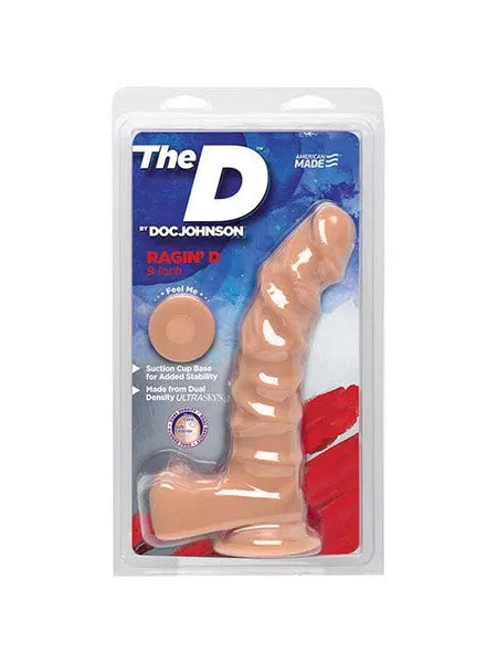 Dildos The D Ragin D 9 Inch with Balls ULTRASKYN Vanilla Doc Johnson