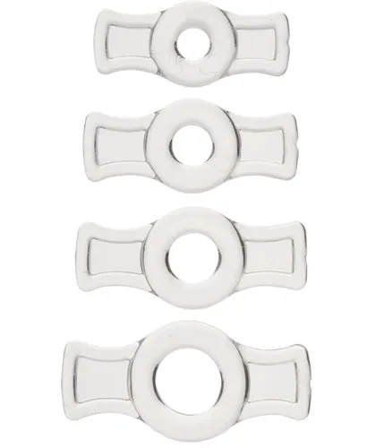 Doc Johnson Male Sex Toys Titanmen Tools Cock Ring Set Clear