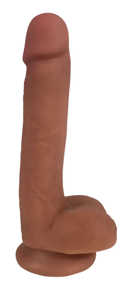 Easy Riders 7 Inch Slim Dong With Balls Caramel Curve Toys Dildos