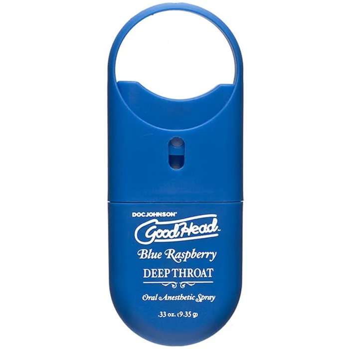 Goodhead Deep Throat Spray toGo Blue Raspberry 33 Oz Doc Johnson Vibrators