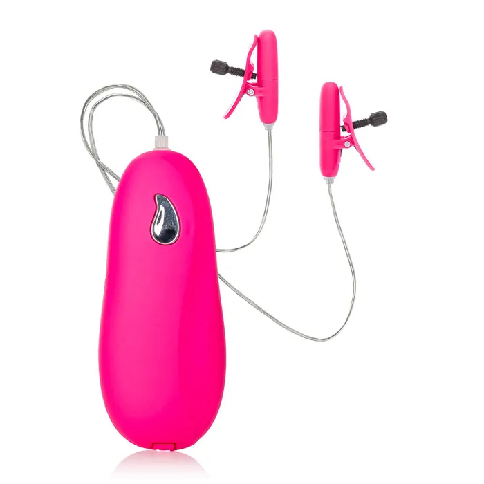 Heated Vibrating Nipple Teasers Pink California Exotic Vibrators