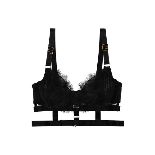 Hustler Pamela Black Lace Cage Bra with Hardware Detail Playful Promises Male Sex Toys Hustler Pamela Black Lace Cage Bra with Hardware Detail Playful Promises Male Sex Toys