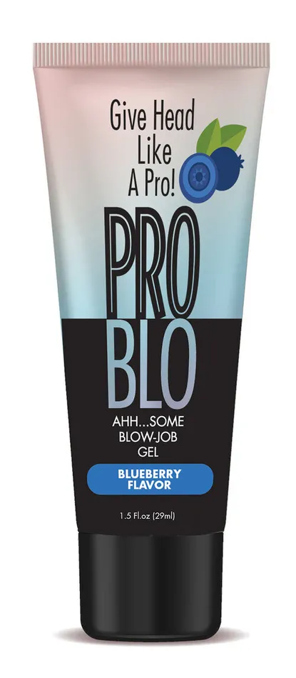 Little Genie Enhancers Problo Ahhsome BlowJob Gel Blueberry 15 Fl Oz