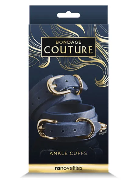 NS Novelties Vibrators Bondage Couture Ankle Cuff Blue