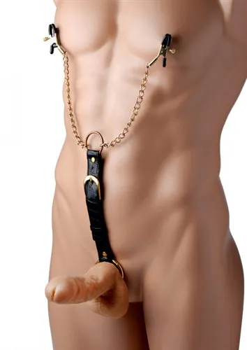 XR Brands Master Series Couples Penitentiary Nipple Clamps and Cockring Set