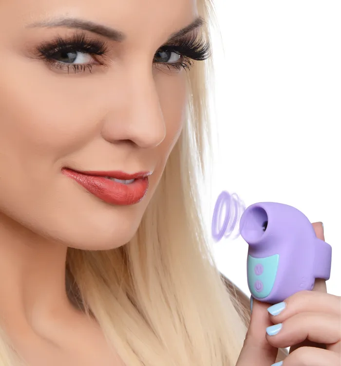 12X Mini Silicone Clit Stimulator Purple XR Brands Vibrators