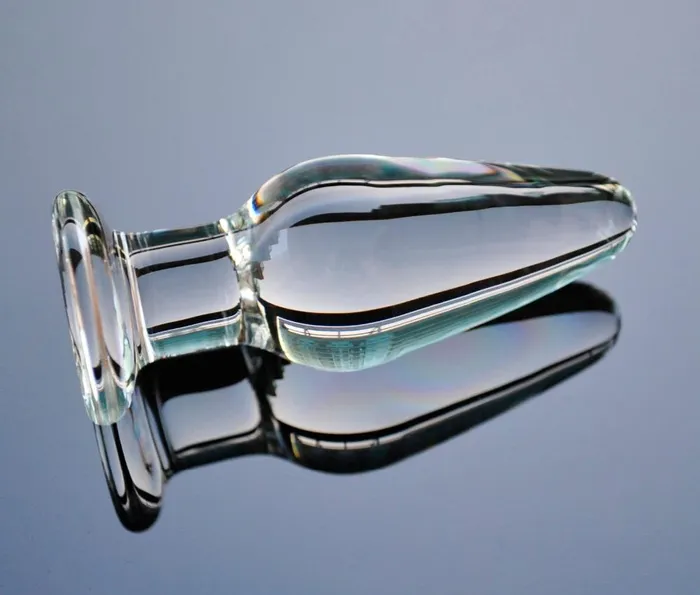 Anal pluglust 4 SEMIPOINTED PYREX CRYSTAL BUTT PLUG