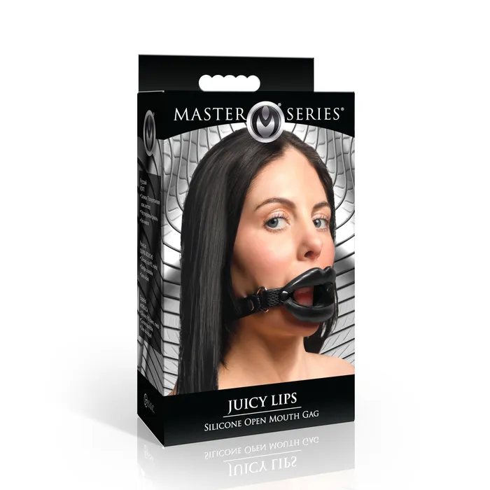 Anal XR Brands Juicy Lips Silicone Open Mouth Gag Black