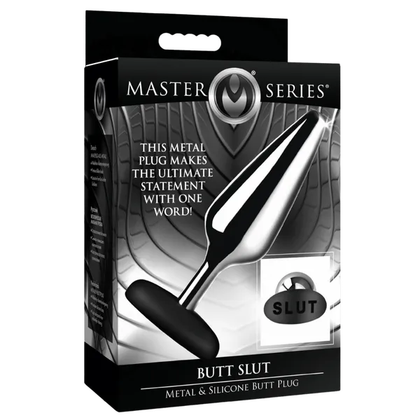 Butt Slut Metal Silicone Butt Plug Xr Brands Anal
