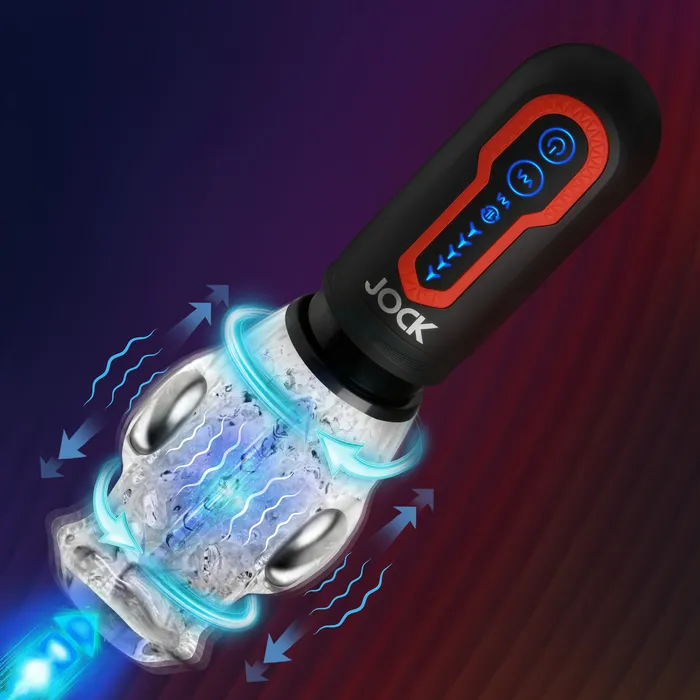 Curve Toys Male Sex Toys Spinning and Thrusting Masturbator with 2 Bullets