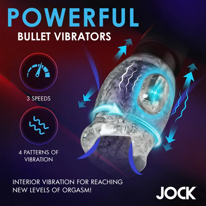 Curve Toys Male Sex Toys Spinning and Thrusting Masturbator with 2 Bullets