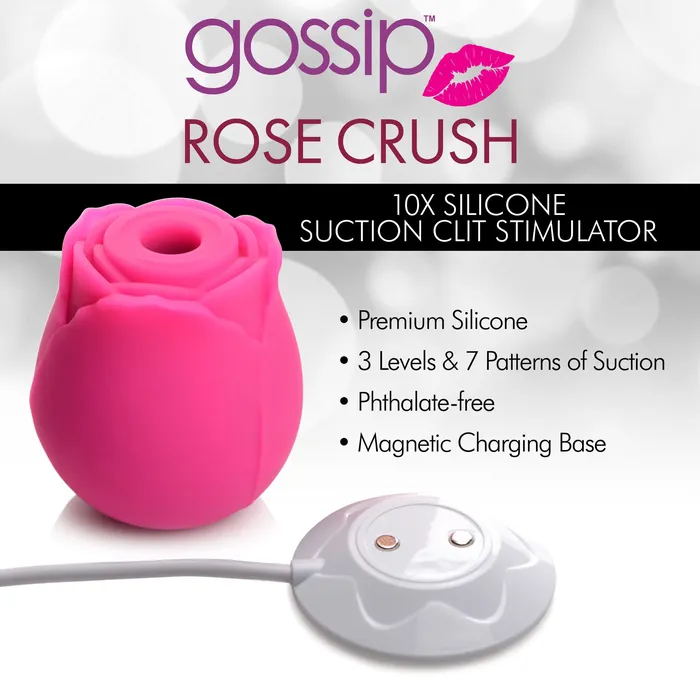 Female Sex Toys Curve Toys 10X Rose Crush Silicone Clitoral Stimulator