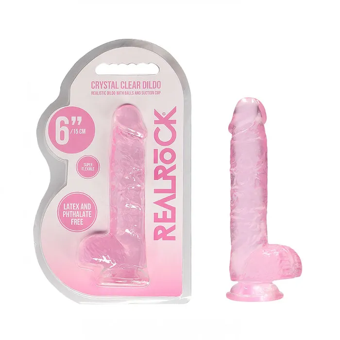 Female Sex Toys REALROCK 6 Realistic Dildo With Balls One Stop Adult Shop