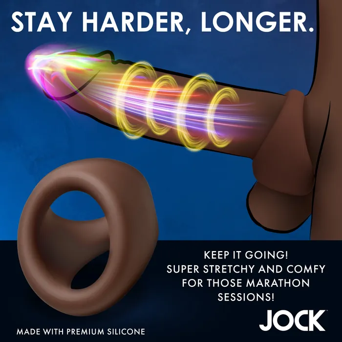 JOCK Silicone Cock Ball Ring Dark XR Brands Male Sex Toys