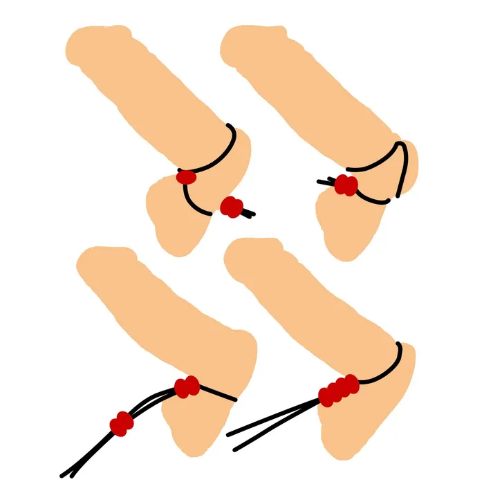 Male Sex Toys Crimson Tied Bolo Lasso Style Adjustable Cock Ring XR Brands