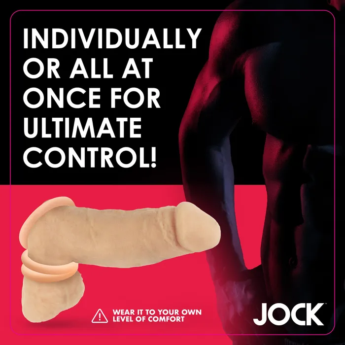 Male Sex Toys Curve Toys Discreet Silicone Cock Ring Set Light